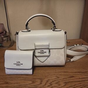 Coach White Satchel and Wallet Set